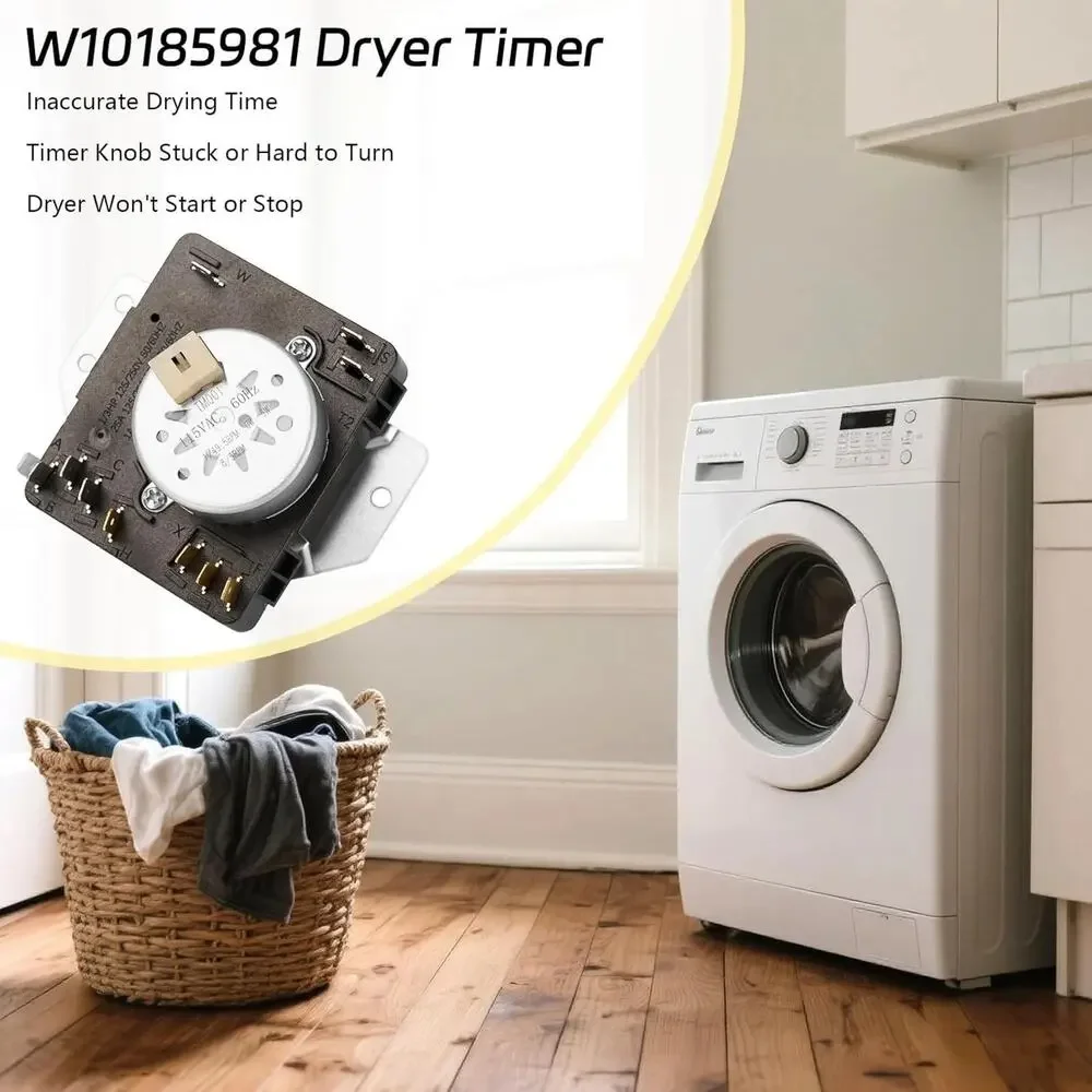 WPW10185981 Dryer Timer Control Whirlpool AP6016540 PS11749830 Maytag NWT